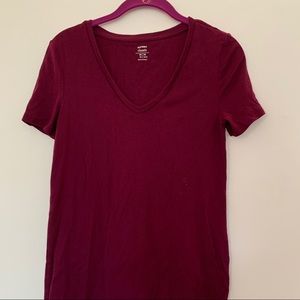 Old navy Medium burgundy v neck tee